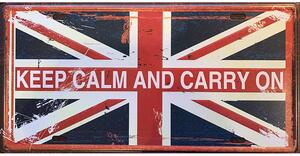 Retro Cedule Ceduľa značka Keep Calm And Carry On - UK