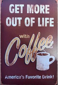 Retro Cedule Ceduľa Get More Out Of Live with Coffee