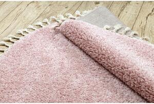 Kusový koberec Shaggy Berta ružový kruh 120cm