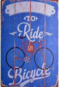 Retro Cedule Ceduľa Ride Bicycle