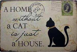 Retro Cedule Ceduľa A Home A Cat A House