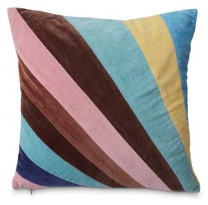 Zamatový vankúš Striped 45 × 45 cm