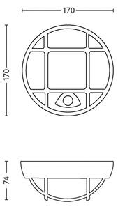Philips 17319/30/16 - LED Vonkajšie svietidlo so senzorom EAGLE 1xLED/3W/230V IP44