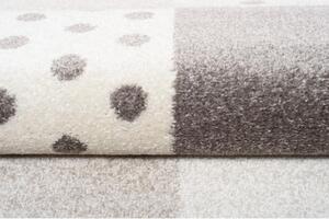 Detský kusový koberec S bodkami béžový 133x190cm