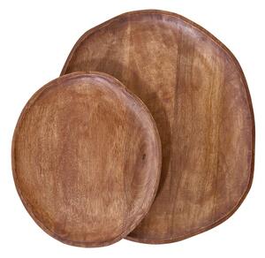 MANGO DAYS Dekoračný tanier organický 30 cm - hnedá