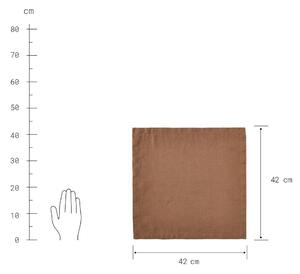 RIGA Obrúsok 42 x 42 cm - škoricovo hnedá