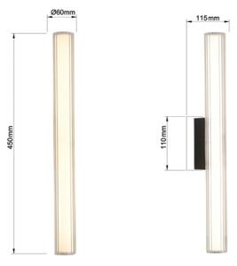 LED Kúpeľňové osvetlenie zrkadla LINEA LED/8W/230V 3000/4000/6000K IP44 45 cm čierne