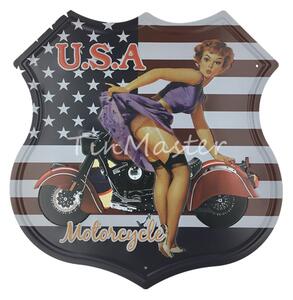 Retro Cedule Ceduľa USA Motorcycle štít