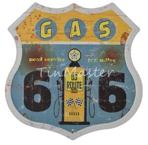 Ceduľa GAS 66 štít 30x30 cm Plechová tabuľa