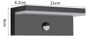 Brilagi-LED Vonkajšie nástenné svietidlo so senzorom TESSI LED/10W/230V čierna IP54