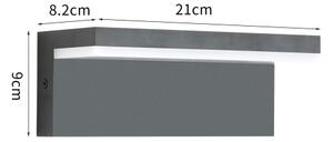 Brilagi - LED vonkajšie nástenné svietidlo TESSI LED/10W/230V antracit IP54