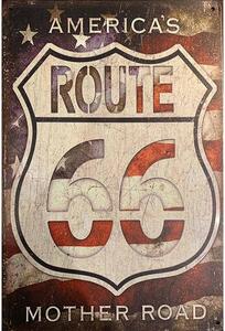 Retro Cedule Ceduľa Route 66 Mother Road