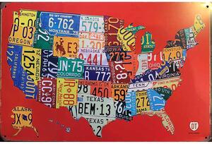 Retro Cedule Ceduľa USA mapa značky