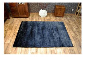 Luxusný kusový koberec Shaggy Verona čierny 80x150cm