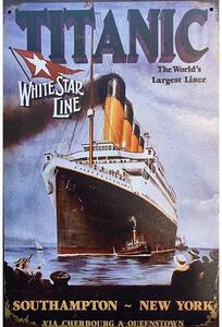 Ceduľa Titanic 30cm x 20cm Plechová tabuľa