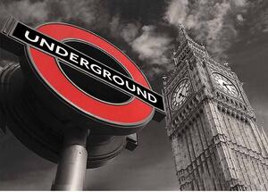 Retro Cedule Ceduľa Londín metro Underground