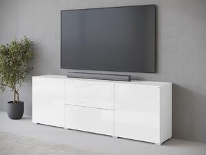 Mirjan24 TV skrinka Sawoti 181, Farby: biela / biely lesk, Osvetlenie: osvetlenie LED biele Mirjan24 5903211409363