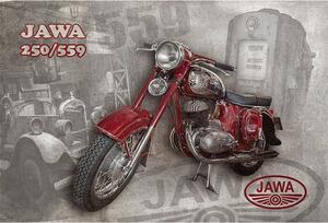 Ceduľa JAWA 250/559 - historická motorka 30cm x 20cm Plechová tabuľa