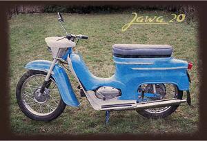 Ceduľa JAWA 20 - historická motorka 30cm x 20cm Plechová tabuľa