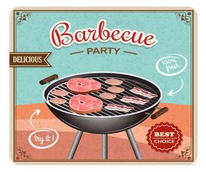 Retro Cedule Ceduľa Barbecue Party