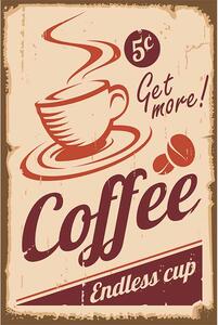 Retro Cedule Ceduľa Coffee Get More!