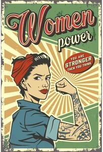 Retro Cedule Ceduľa Women Power