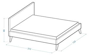 Čalúnená jednolôžková posteľ 120x200 Heaven - krémová