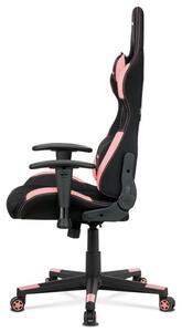 Moderná herná stolička v športovom dizajne (a-F02 čierno-ružová)