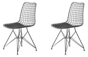 Jedálenská stolička TIVOLI čierna, sada 2 ks