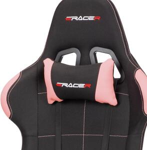 Moderná herná stolička v športovom dizajne (a-F02 čierno-ružová)
