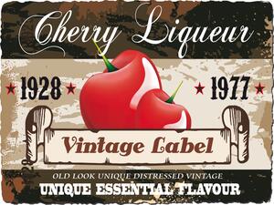 Ceduľa Cherry Liqueur 30cm x 20cm Plechová tabuľa