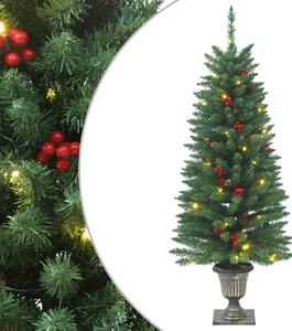 Umelé vianočné stromčeky 2 ks 100 LED zelené 120 cm