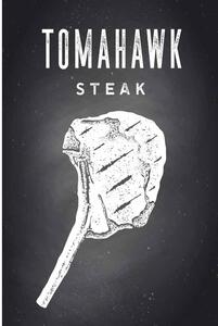 Ceduľa Steak Tomahawk 30cm x 20cm Plechová tabuľa