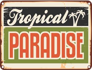 Retro Cedule Ceduľa Tropical Paradise