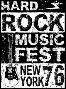 Retro Cedule Ceduľa Hard Rock Music Fest New York
