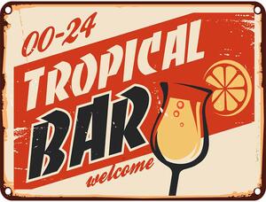 Ceduľa Tropical Bar 30cm x 20cm Plechová tabuľa