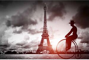 Retro Cedule Ceduľa Paríž bicykel eiffelova veža - Paris