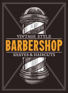 Retro Cedule Ceduľa Barbershop - Vintage style