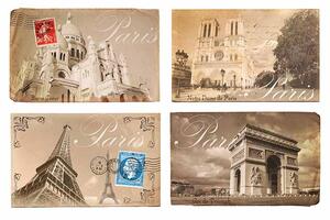 Retro Cedule Ceduľa Paríž známka - Paris