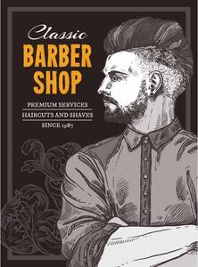 Retro Cedule Ceduľa Barbershop - Classic