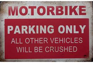 Retro Cedule Ceduľa Motorbike - Parking Only