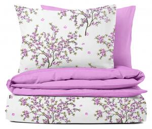 Ervi bavlnené obliečky DUO - kvitnúce ružový strom/ružové