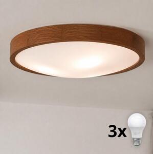 Brilagi - LED Stropné svietidlo CARVALHO SLIM 3xE27/15W/230V dub čerešňa pr. 47 cm