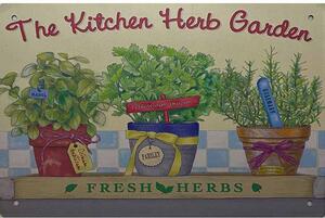 Retro Cedule Ceduľa The Kitchen Herb Garden