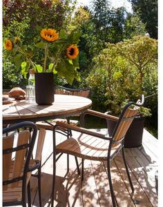 Záhradná drevená stolička s opierkami Ellen