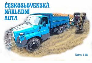 Retro Cedule Ceduľa Československá Nákladní Auta - Tatra 148