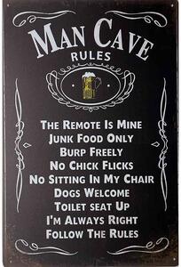 Retro Cedule Ceduľa Man Cave Rules