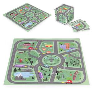 Veľká podložka z EVA peny pre deti City 90,5x90,5 cm ECOTOYS