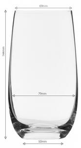 Lunasol - Poháre Long Drink 500 ml set 4 ks - Premium Glas Optima (321019)
