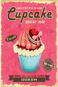 Retro Cedule Ceduľa Cupcakes Bakery Shop 2